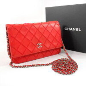 Chanel Bag Stitch Shoulder Ultra Red Chain Lambskin